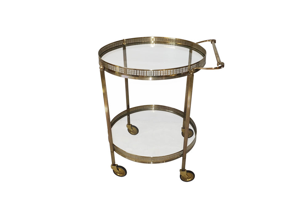 ROUND VINTAGE COCKTAIL TROLLEY