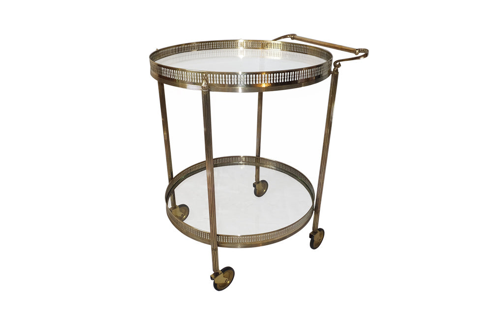 ROUND VINTAGE COCKTAIL TROLLEY