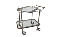 STYLISH NICKEL PLATE COCKTAIL TROLLEY