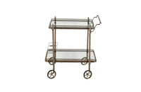 STYLISH NICKEL PLATE COCKTAIL TROLLEY