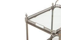 STYLISH NICKEL PLATE COCKTAIL TROLLEY