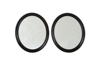 PAIR OF OVAL NAPOLEON III MIRRORS