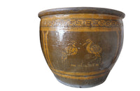 PAIR OF GLAZED POTTERY CHINESE PLANTERS