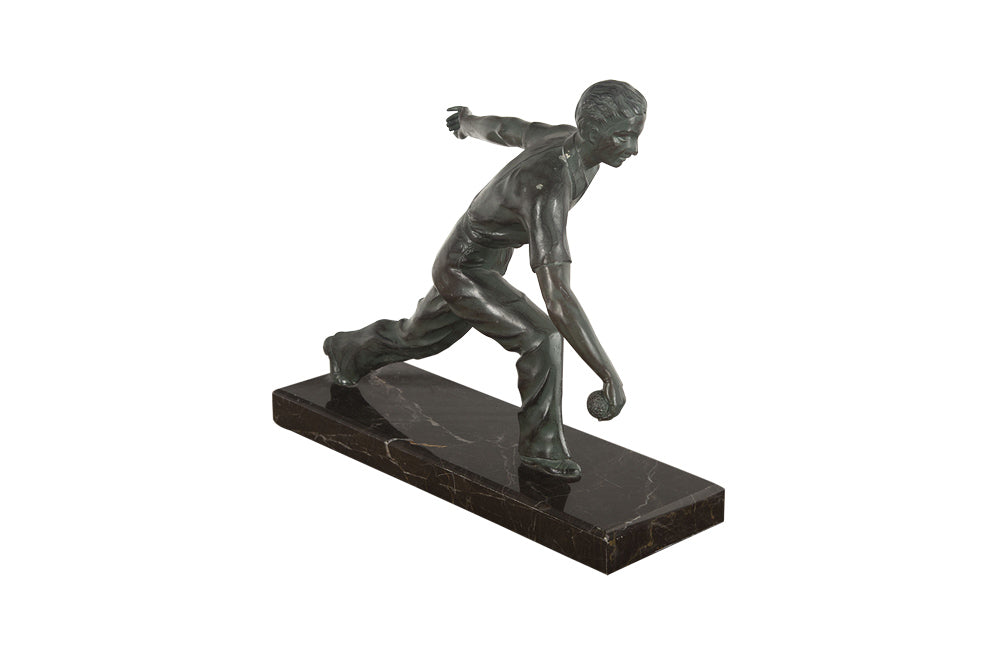 FRENCH BOULES PLAYER SCULPTURE