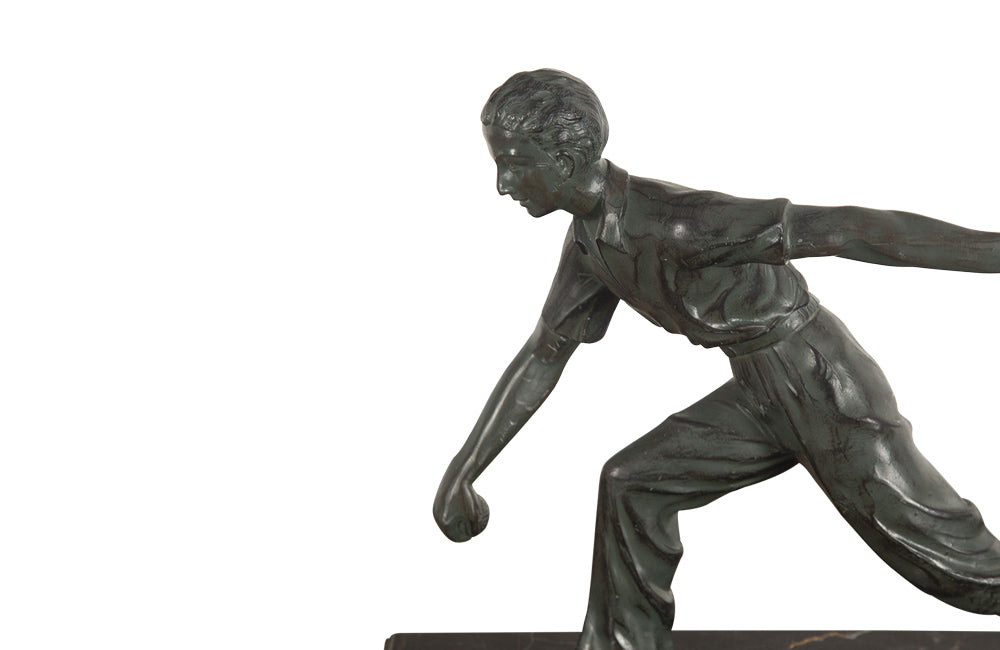 FRENCH BOULES PLAYER SCULPTURE