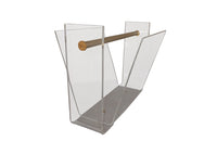 VINTAGE LUCITE MAGAZINE HOLDER