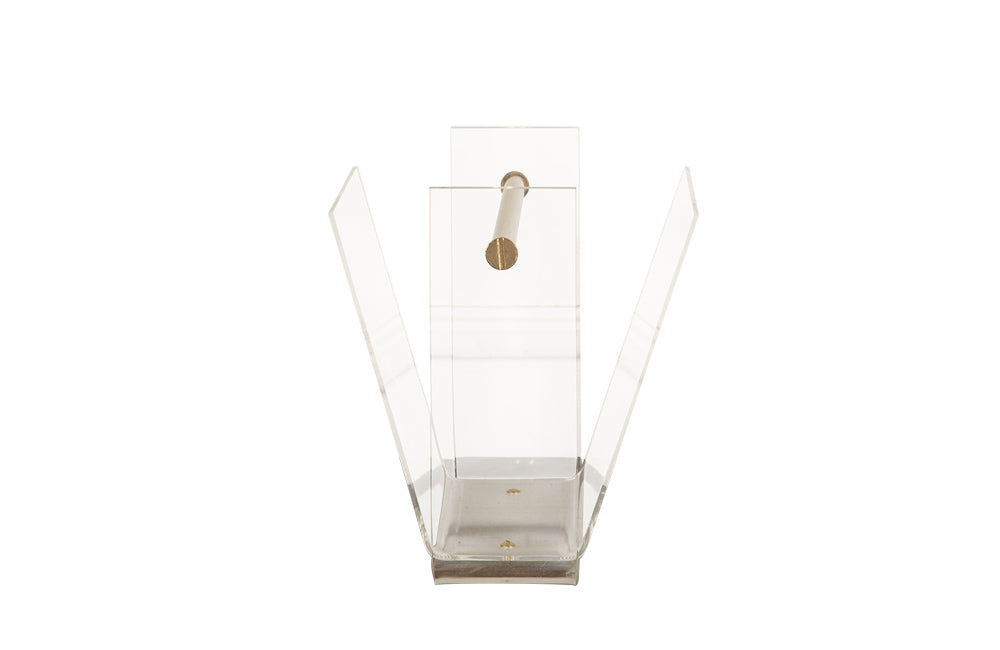 VINTAGE LUCITE MAGAZINE HOLDER
