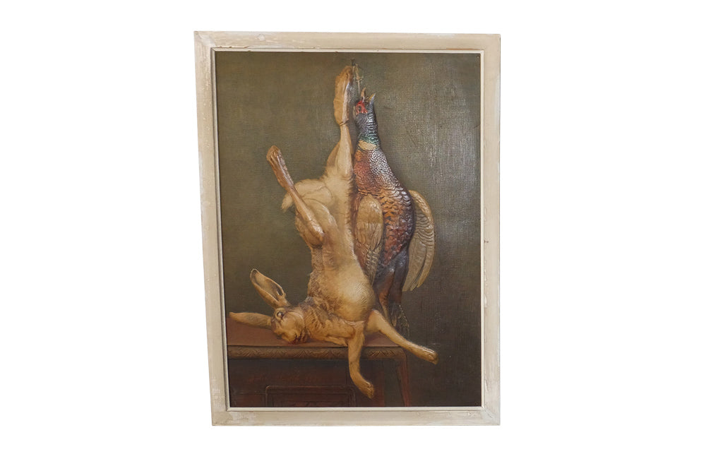 PAIR OF EMBOSSED PRINTS OF GAME