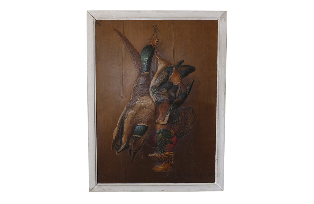 PAIR OF EMBOSSED PRINTS OF GAME