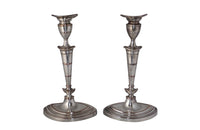 PAIR OF NEO-CLASSICAL REVIVAL CANDLE STICKS