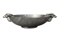 DECORATIVE SILVER PLATE ANTELOPE DISH