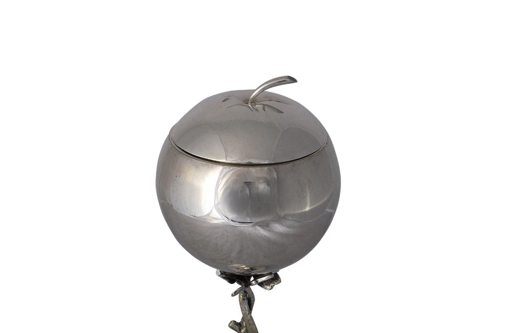 SILVER PLATE TOMATO LIDDED BOX