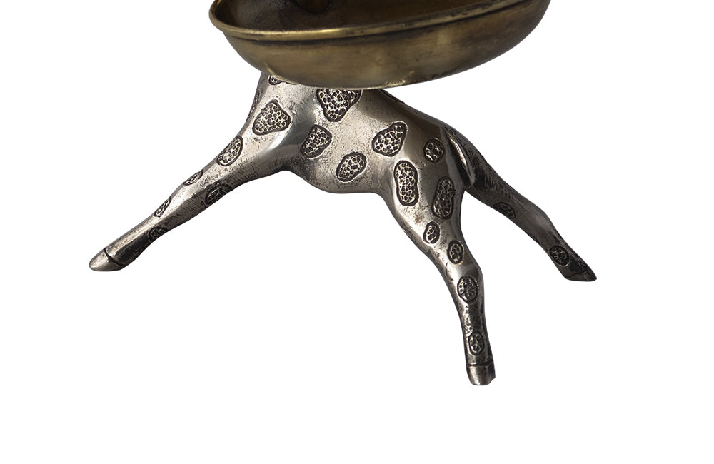 1960'S SILVERPLATE GIRAFFE BONBON DISH