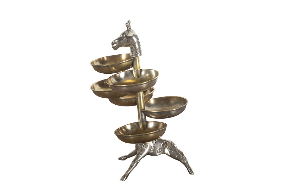 1960'S SILVERPLATE GIRAFFE BONBON DISH