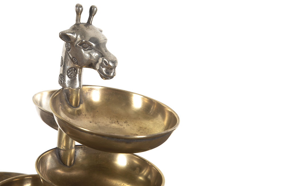 1960'S SILVERPLATE GIRAFFE BONBON DISH