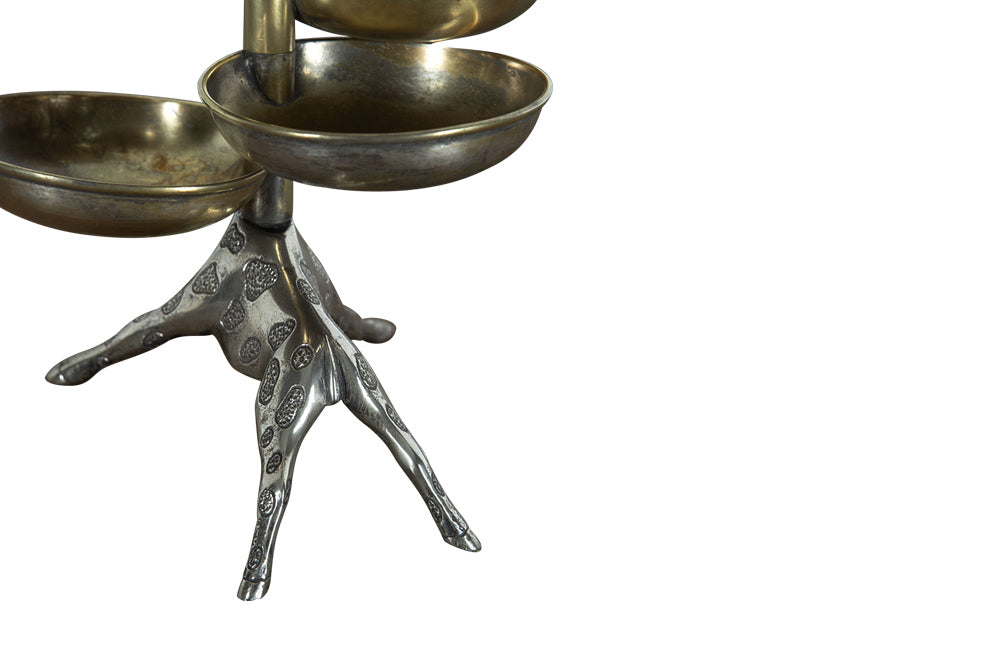 1960'S SILVERPLATE GIRAFFE BONBON DISH