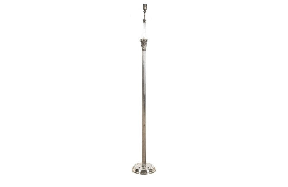 NEO-CLASSICAL REVIVAL SILVERPLATE FLOOR LAMP