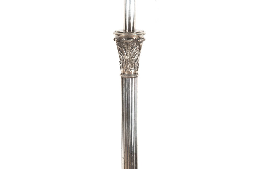 NEO-CLASSICAL REVIVAL SILVERPLATE FLOOR LAMP