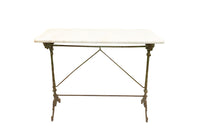 SPANISH IRON AND MARBLE BISTRO TABLE