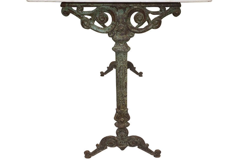 SPANISH IRON AND MARBLE BISTRO TABLE