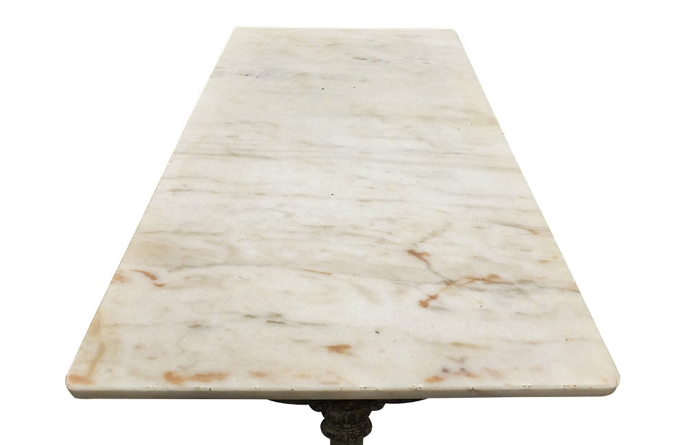 SPANISH IRON AND MARBLE BISTRO TABLE