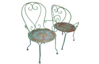 PAIR OR FRENCH IRON GARDEN CHAIRS