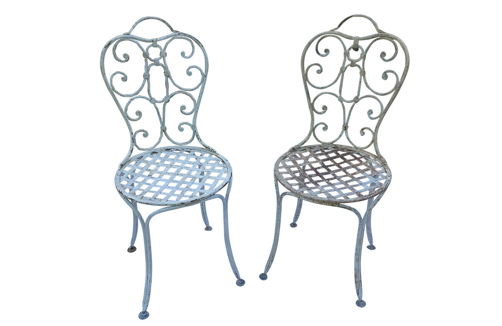 PAIR OF 19TH CENTURY GARDEN CHAIRS