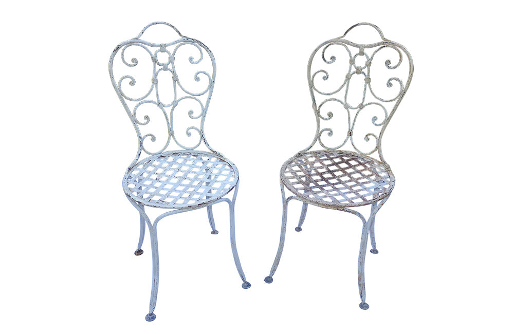 PAIR OF 19TH CENTURY GARDEN CHAIRS