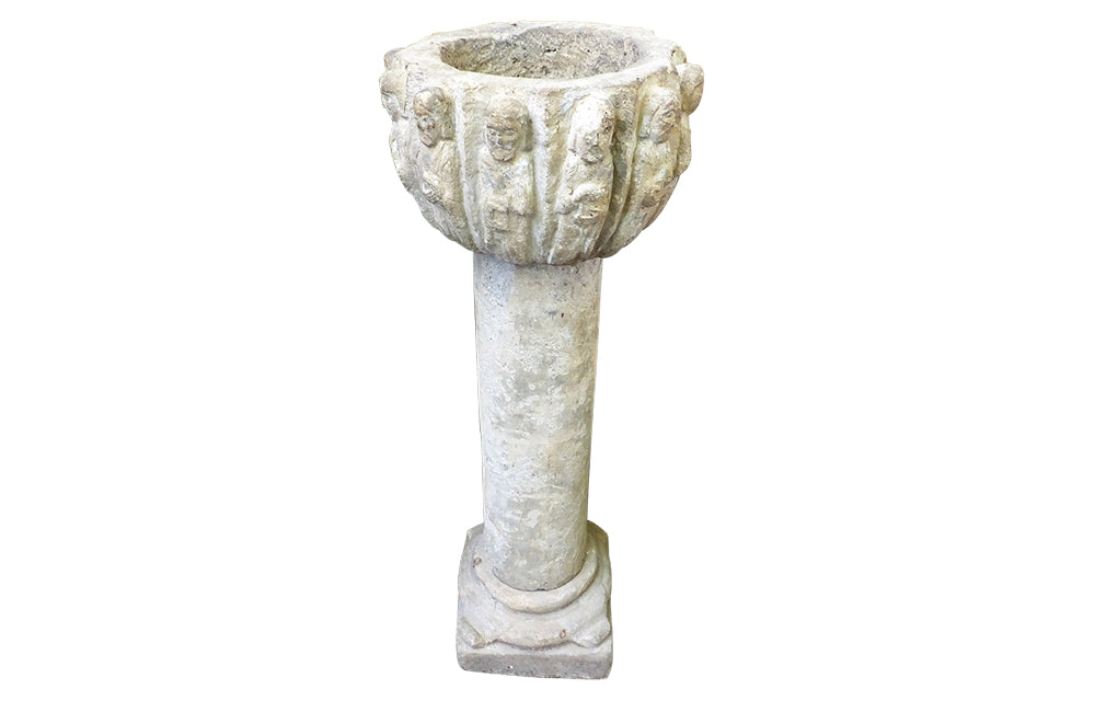 MEDIEVAL STYLE APOSTLE FONT JARDINIERE