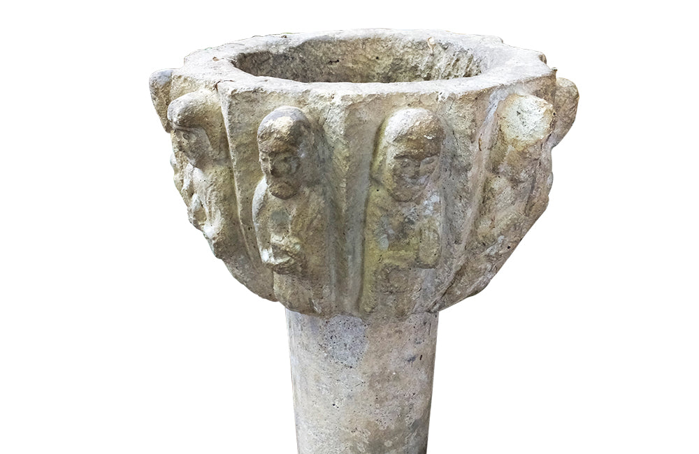 MEDIEVAL STYLE APOSTLE FONT JARDINIERE