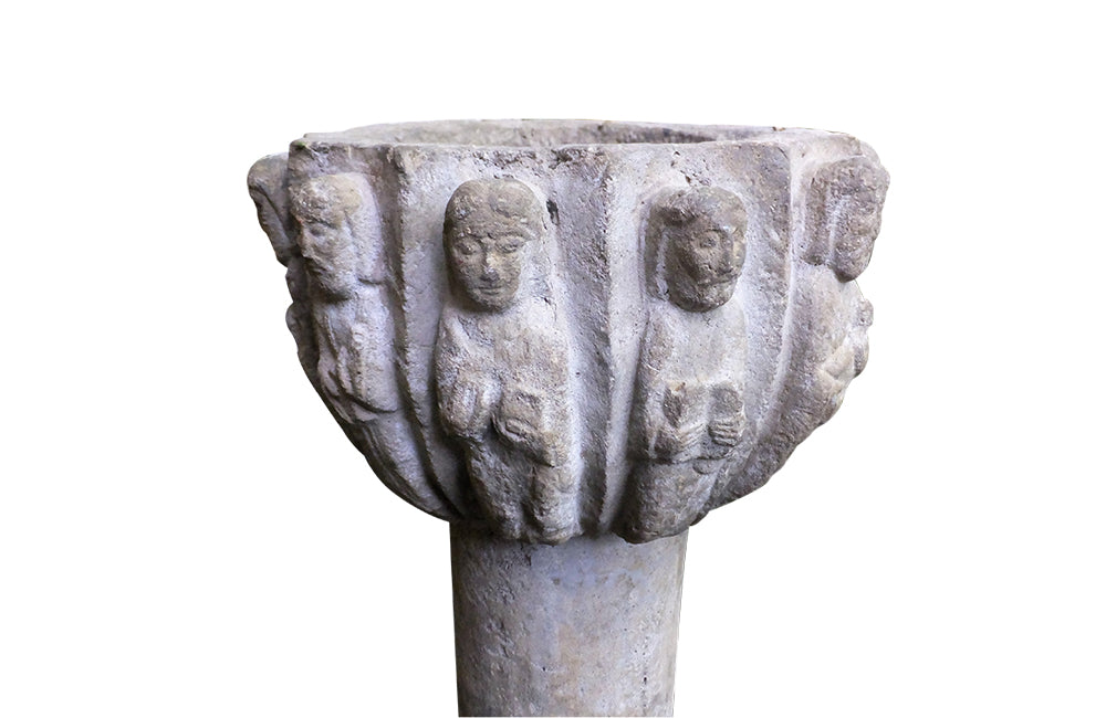 MEDIEVAL STYLE APOSTLE FONT JARDINIERE