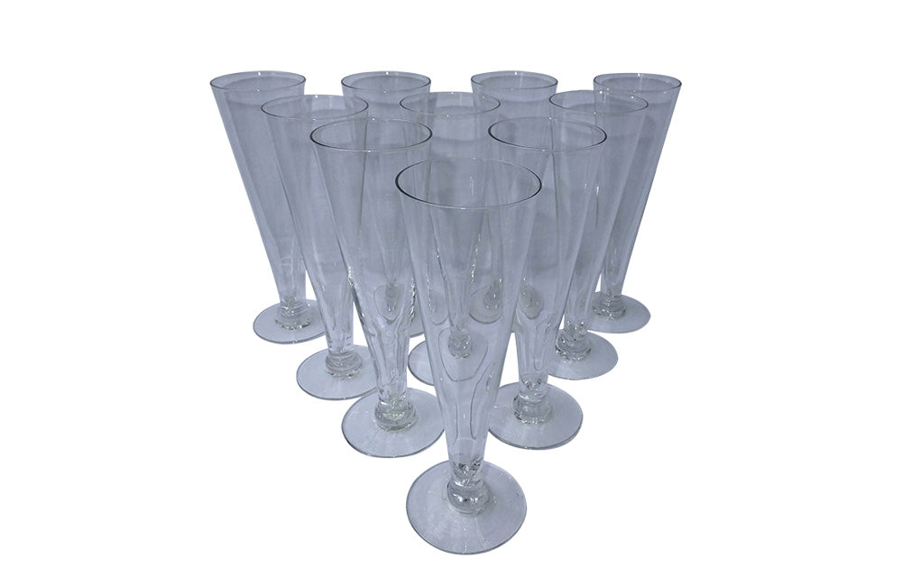 SET OF TEN CHAMPAGNE FLUTES