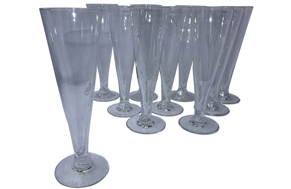 SET OF TEN CHAMPAGNE FLUTES