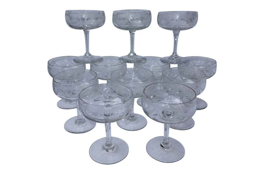 SET OF TWELVE CHAMPAGNE COUPES