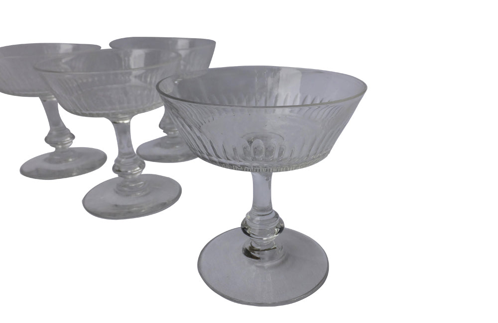 SET OF NINE CHAMPAGNE COUPES