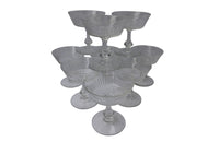 SET OF NINE CHAMPAGNE COUPES