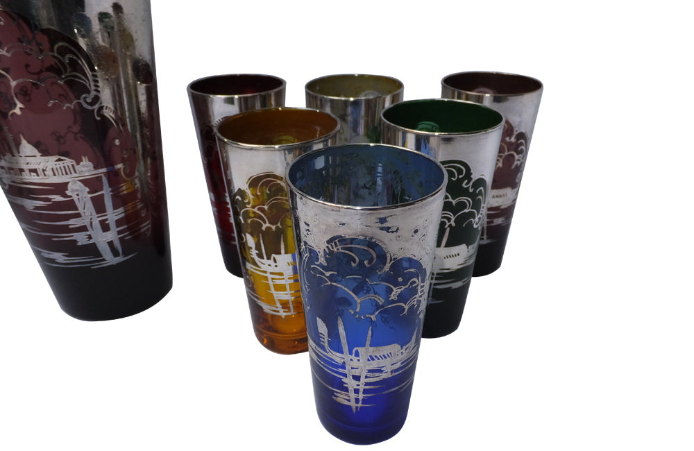 MURANO GLASS COCKTAIL SET