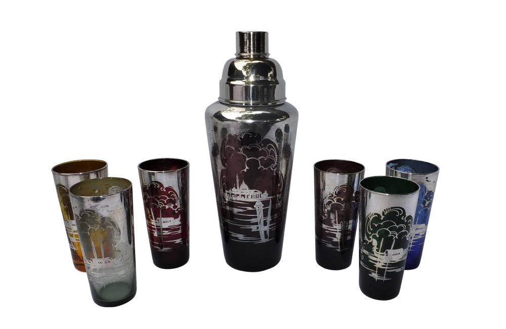 MURANO GLASS COCKTAIL SET