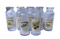 SET OF SEVEN LARGE FRENCH GLASS STORAGE JARS
