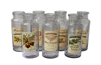 SET OF SEVEN LARGE FRENCH GLASS STORAGE JARS