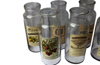 SET OF SEVEN LARGE FRENCH GLASS STORAGE JARS