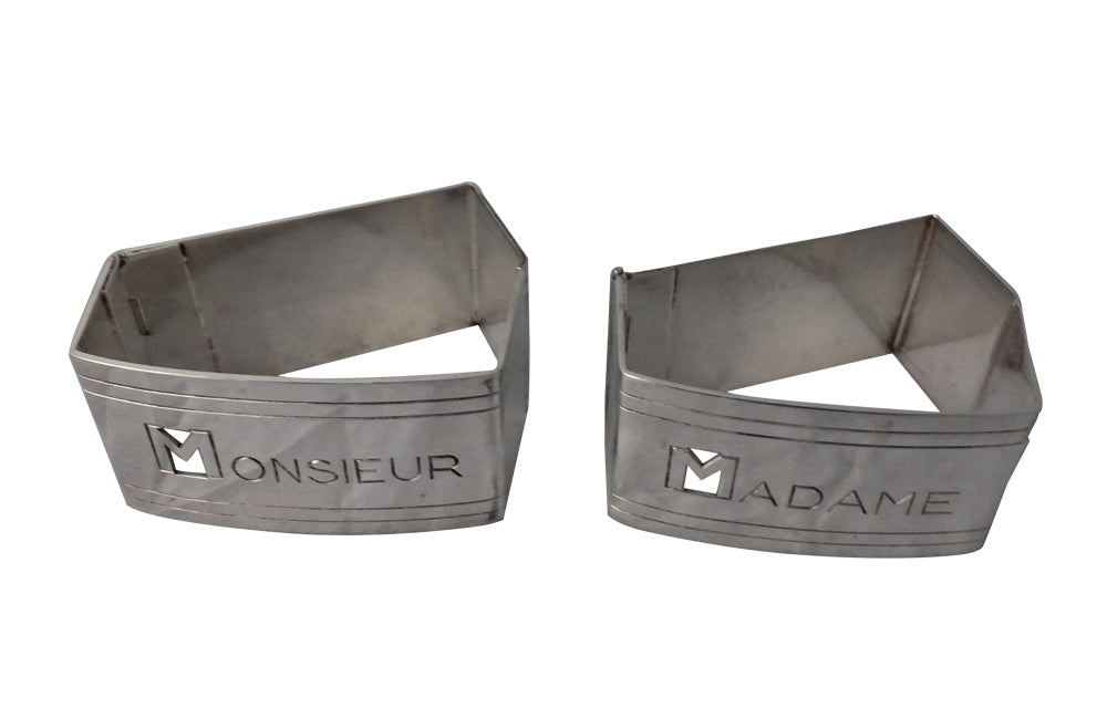 ART DECO ARTICULATED MR & MRS NAPKIN RINGS