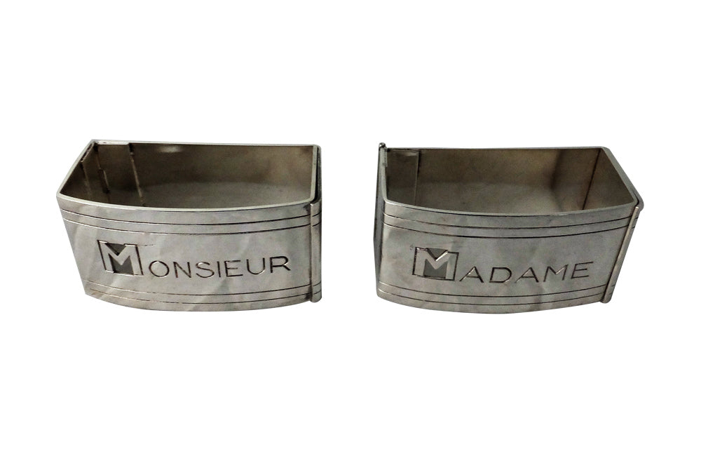 ART DECO ARTICULATED MR & MRS NAPKIN RINGS