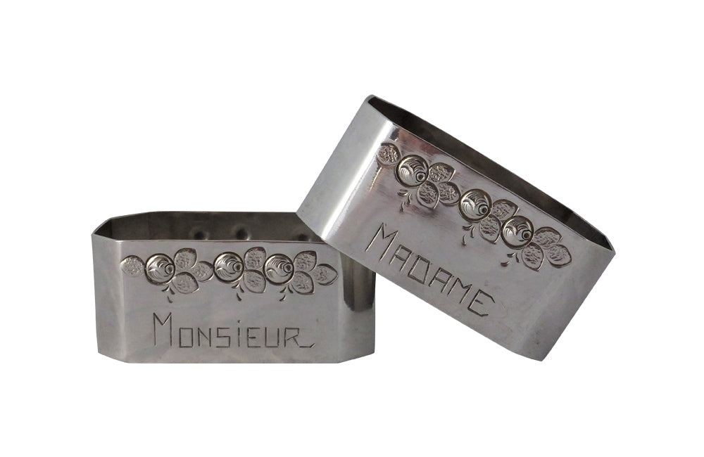FRENCH MR & MRS NAPKIN RINGS