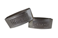 PAIR OF MR  & MRS NAPKIN RINGS