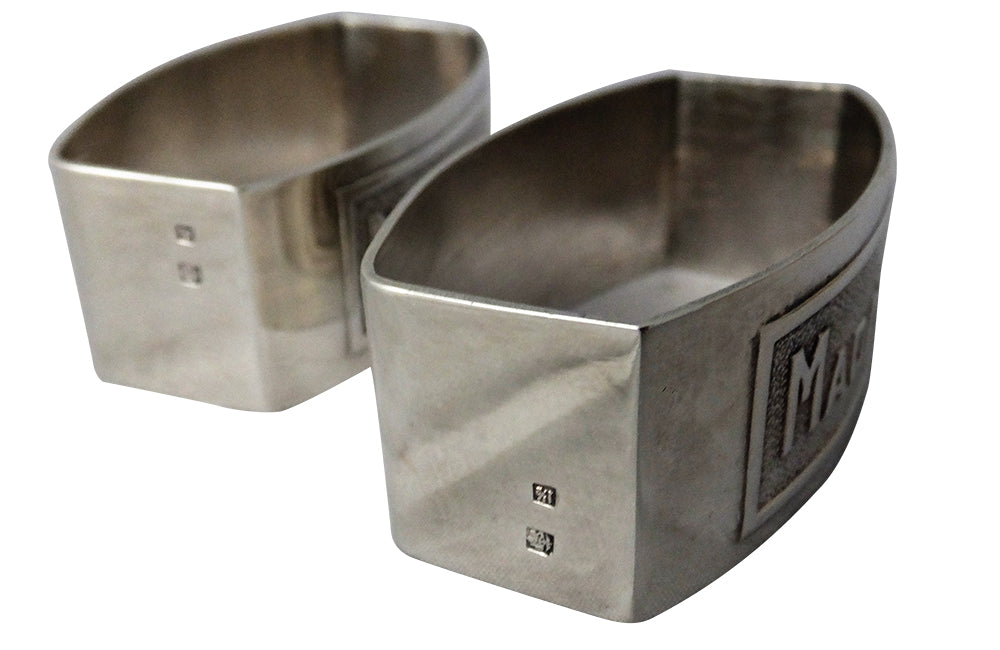 PAIR OF MR  & MRS NAPKIN RINGS