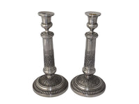 PAIR OF NEO-CLASSICAL REVIVAL CANDLESTICKS