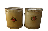 PAIR OF TOLE WASTEPAPER BASKETS