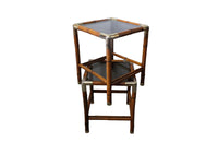 PAIR OF FRENCH BAMBOO END TABLES