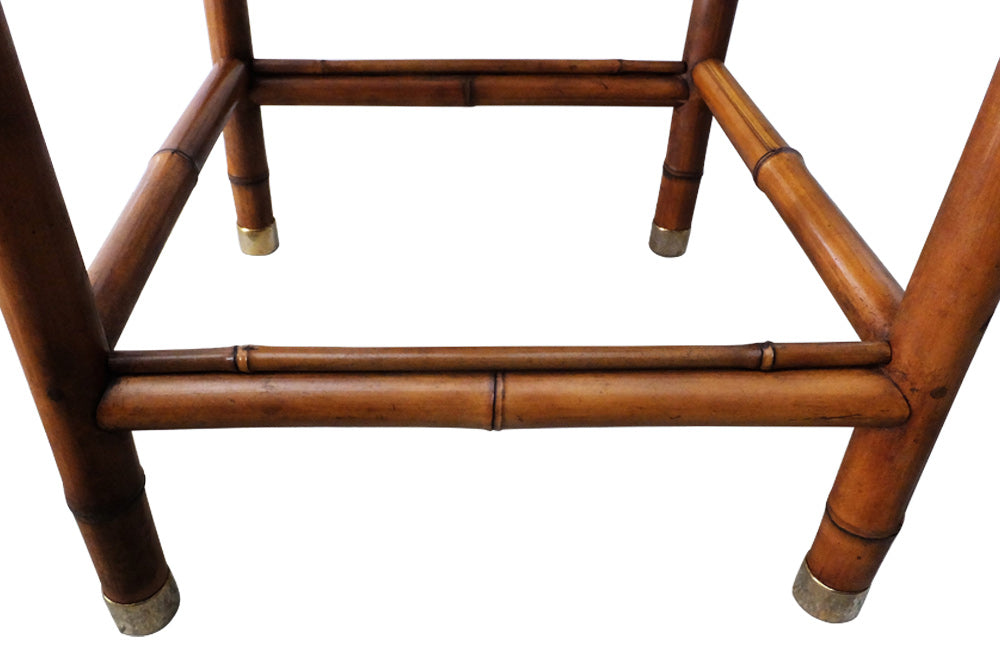 PAIR OF FRENCH BAMBOO END TABLES